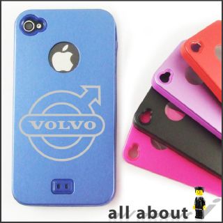 Phone 4 / 4S Metal Case With Volvo Car Logo / Aluminum Alumor Hard 