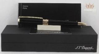 DUPONT ELYSEE BLACK WITH GOLD TRIM BALL POINT PEN SUPERB BEAUTIFUL 