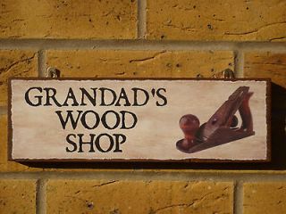 PERSONALISED GRANDADS WOOD SHOP SIGN OUTDOOR GARDEN SIGN GRAMPY SIGN 