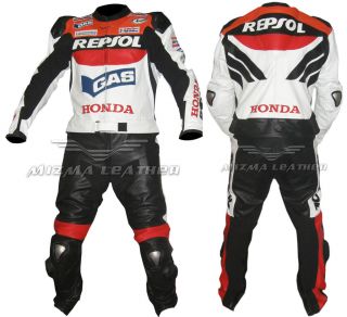 honda repsol gas men s two piece motorbike leathers suit