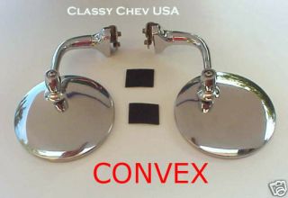 convex 4 peep mirrors ss new 37 38 39 chevy
