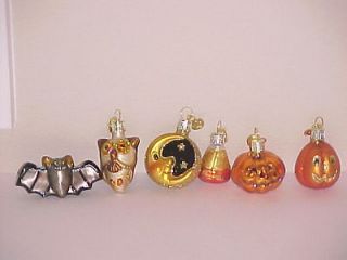 Newly listed 6 Old World Christmas mini halloween glass ornaments