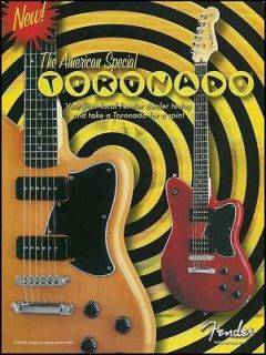 THE 2002 FENDER AMERICAN SPECIAL SERIES TORONADO GUITAR AD 8X11 