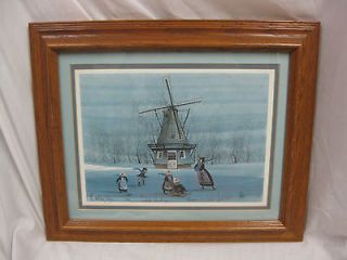   Buckley Moss~DUTCH HERITAGE~Print in Frame 1989~RARE/SOLD OUT 393/1000