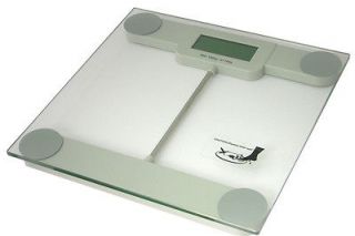 Mega Weigh 330 lb Digital Glass Body Fitness Bathroom Scale with LCD 