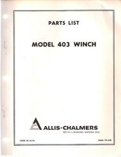 allis chalmers industrial model 403 winch parts manual time left