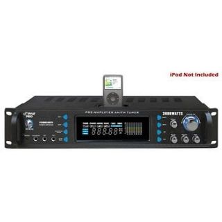 Pyle 2000 Watts Hybrid Receiver & Pre Amplifier w AM FM Tuner iPod 