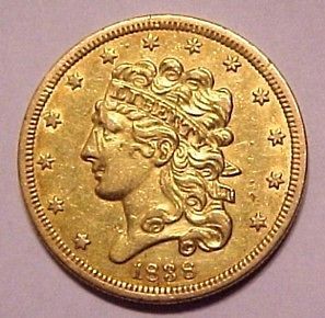 1838 classic head u s gold half eagle $ 5 gold  749 00 buy 