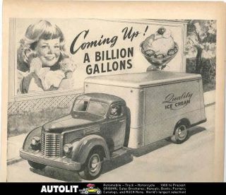 1946 international quality ice cream truck ad 