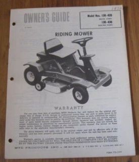 mtd 130 420 130 430 riding mower operator s manual