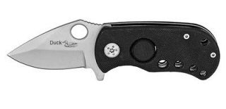 FOLDING KNIFE   BLACK DUCK ABS   440 Stainless Steel   2 Spring 