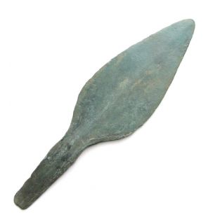 outstanding ancient bronze age spear head 2000 1000 bc time