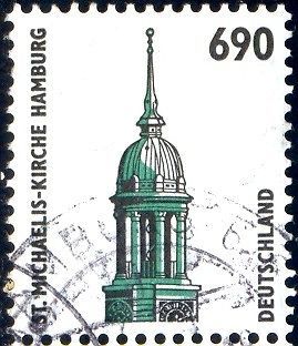 st michael s church hamburg germany stamp sc 1859 used