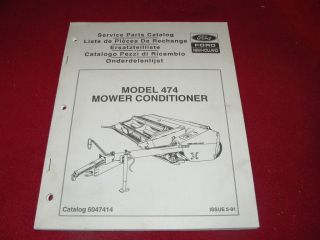 New Holland 474 Mower Conditioner Haybine Original Dealers Parts Book