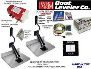 Insta Trim Boat Leveler / Bennett Replacement Tab Tabs kit 12 x 8 12x8 