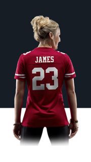   LaMichael James Womens Football Home Game Jersey 469915_697_B_BODY