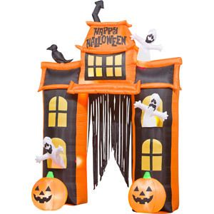 y62233 Airblown Inflatable 10ft Halloween Haunted House Arch