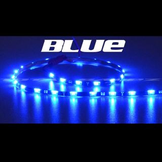 2X Blue Headlight Side Glow LED Strips