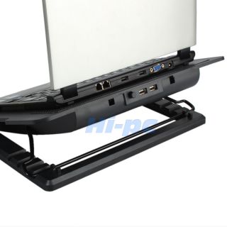 Port USB Laptop Cooling Cooler Stand Pad with 2 Fans for Notebook 9 