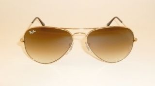   Aviator Sunglasses Gold Frame RB 3025 001/51 Gradient Brown Lenses
