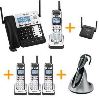 New at T Synj SB67138 Cordless 4 Line Business 5 Phone System Cordless 