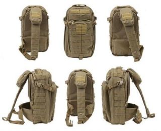 11 Tactical Police RUSH MOAB 10 Sling Gear Bag BackPack Case Tan 