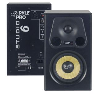 PYLE 6.5 350 Watt 2 Way Bass Reflex Amplified Studio Monitor 