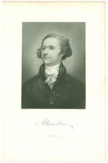   Hamilton U s Treasury Secretary Aaron Burr Duel Print Engraving