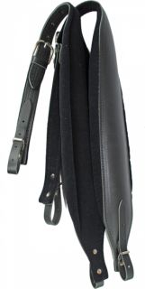 Excalibur Crown Series Accordion Straps 3 Black Leather & Velvet made 