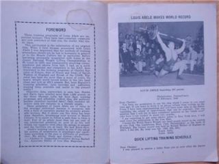 Very RARE Louis Abele Bodybuilding Muscle Booklet 1948