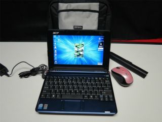 Blue Acer Aspire One ZG5 Netbook 1GB RAM 160GB HDD