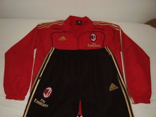 Adidas AC Milan 2010 2011 Official Tracksuit Size M L