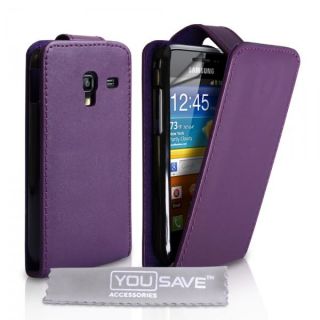 Accessoires Pour Samsung Galaxy Ace Plus S7500 Violet Cuir Feuilleter 