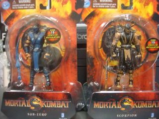Mortal Kombat 4 Action Figure Set of 2 Scorpion Sub Zero