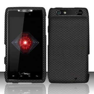 Fit Motorola Droid RAZR Phone Cover Hard Accessories Case Carbon Fiber 