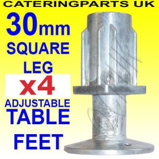 30mm Square Table Leg Adjustable Feet Foot Insert