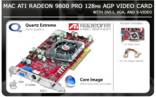   G4 & G5 ATI Radeon 9800 Pro Edition 128MB AGP DVI Video Graphics Card