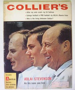   October 12 COLLIERS Magazine   Adlai Stevenson & Son   David Sarnoff