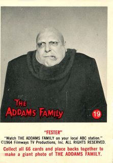 Addams Family card #19 Donruss 1964 non sports cards TV show horror 
