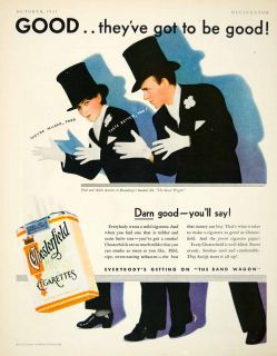   Cigarettes Fred Adele Astaire Liggett Myers Tobacco Smoking