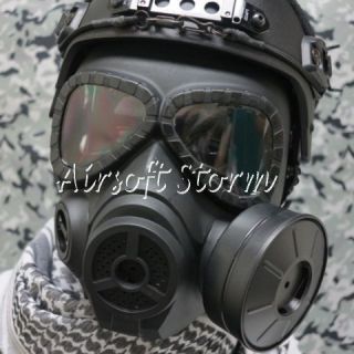 M04 Airsoft Paintball Tactical Gear Dummy Gas Protection Mask Black 