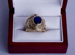 New US Air Force Military Ring Sizes 9 thru 12 Blue CZ w Gift Bag VETS 