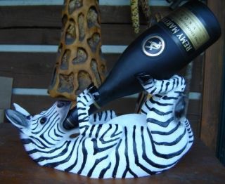 Zebra Wine Bottle Holder Safari Africa Zoo