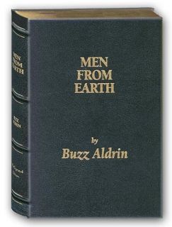Buzz Aldrin SIGNED Men From Earth BOOK MINT 22kt GOLD NASA Neil 