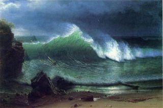 Emerald Sea Albert Bierstadt Oil Painting Repro