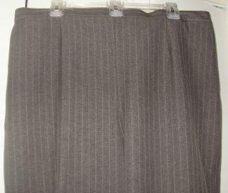 ALFRED DUNNER WOMENS PLUS SIZE PANTS SIZE 20W SHORT GRAY STRIPE 