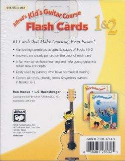 Alfred Kids Guitar Course Flash Cards 1 2 Learning Aid