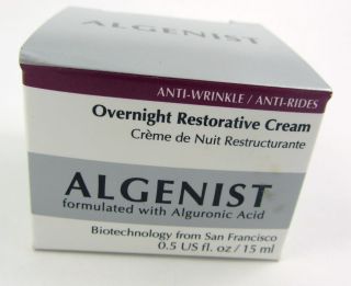 Algenist Anti Wrinkle Overnight Restorative Cream   Deluxe Sample .5oz 