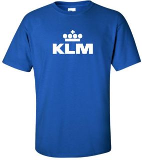 KLM Retro Logo Royal Dutch Airline Aviation T Shirt