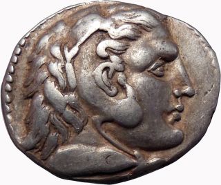 Alexander III The Great Ashercules 325BC Big Authentic Ancient Silver 